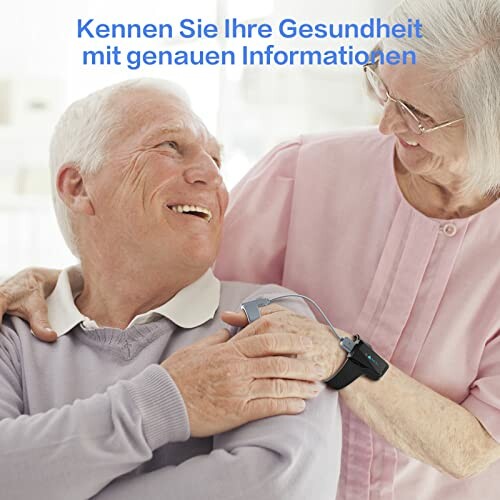 Ältere Menschen mit Gesundheitsmonitor