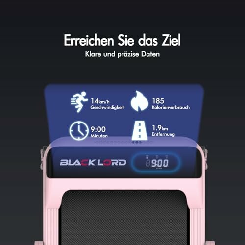 Laufband mit Geschwindigkeit, Kalorienverbrauch und Distanzanzeige